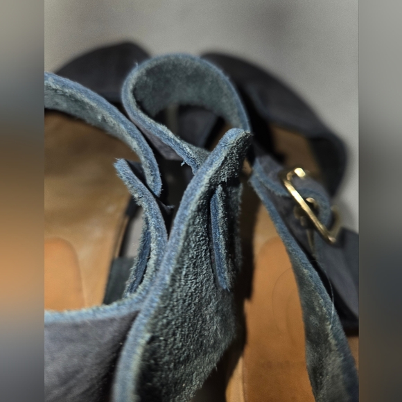 Bryr Emma Women's 37 Blue Closed Toe Clogs High Heel - Picture 7 of 9